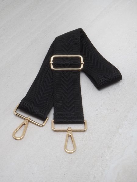 Hovedbilde Veskestropp bred ensfarget svart