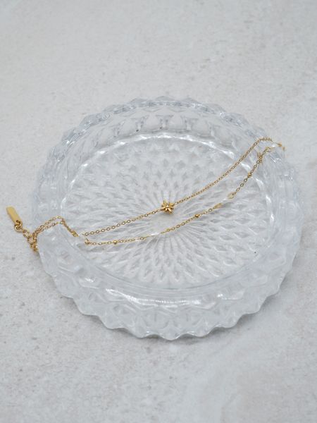 Hovedbilde 7DAYS 2-linjet armbånd stål gullfarget