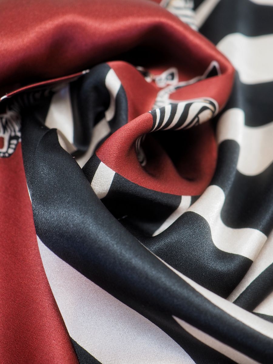 Skjerf 100% silke bordeaux