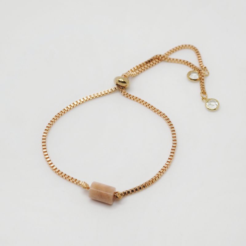 Armbånd med halv edelstein agate