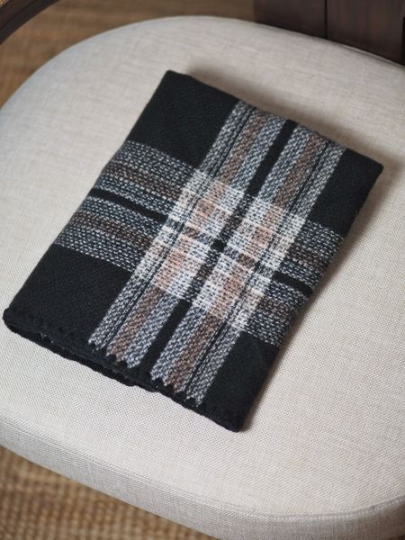 Hovedbilde Stort sjal svart og beige