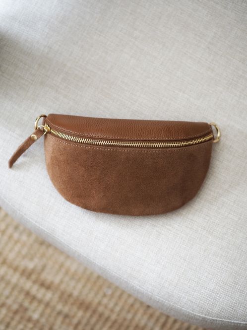 Hovedbilde Skinn bumbag semsket skinn camel