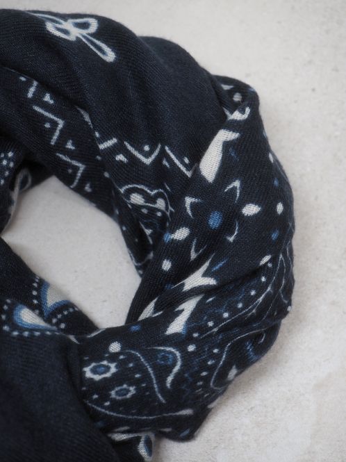 Hovedbilde Paislyskjerf mørkeblå