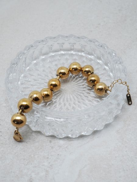 Hovedbilde 7DAYS armbånd gullkuler stål gullfarget