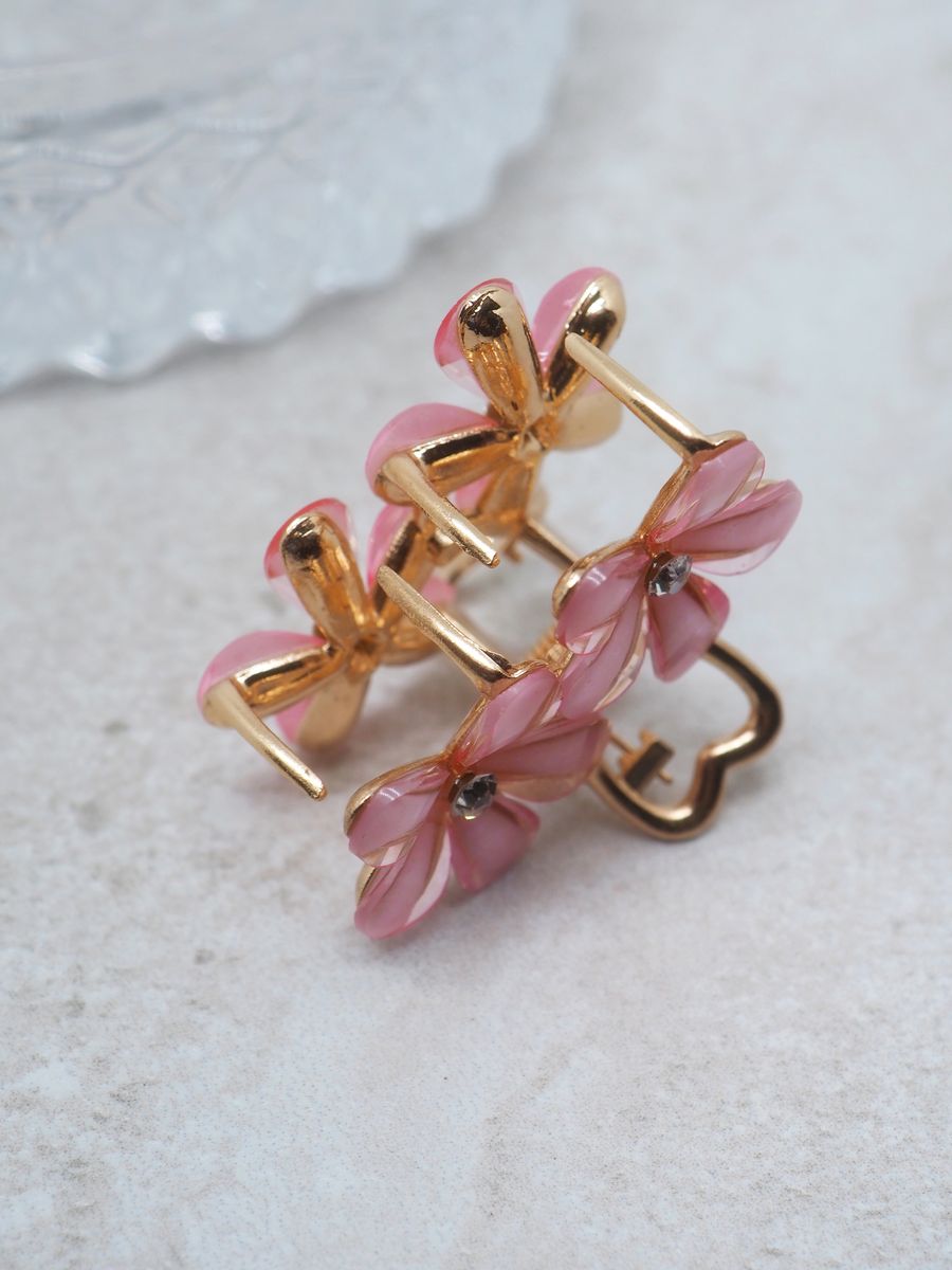 Hårklype blomster rosa