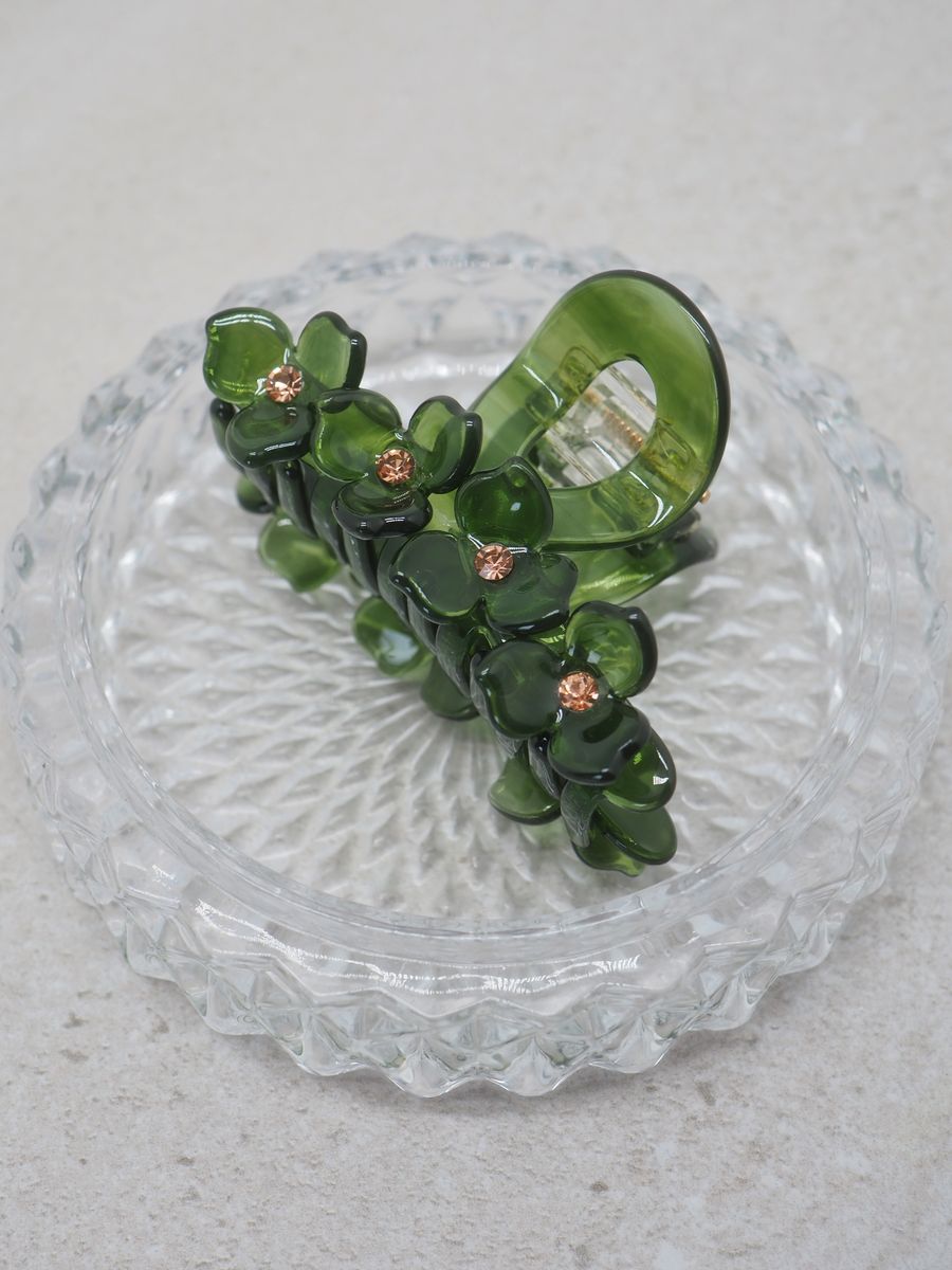 Hårklype blomster grønn