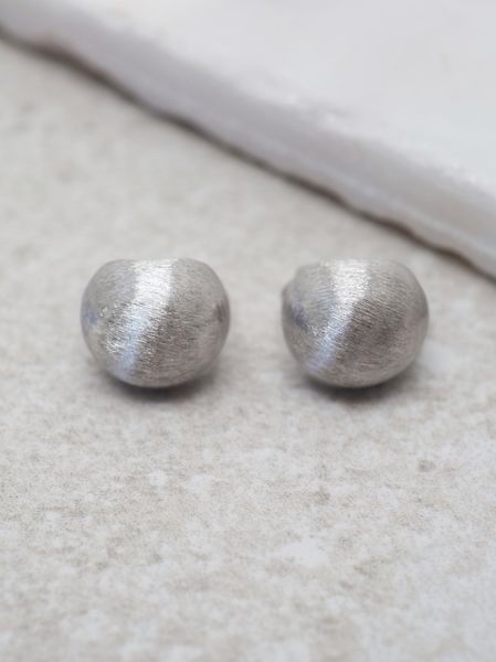 Hovedbilde Børstet boble øredobber sølv 