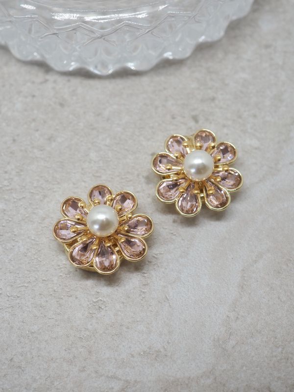 Knappepynt 2stk. blomst lyserosa