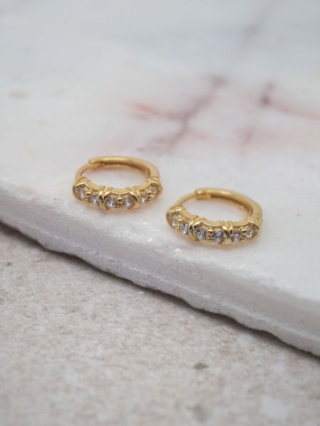 Hovedbilde 7DAYS klassisk hoops forgylt