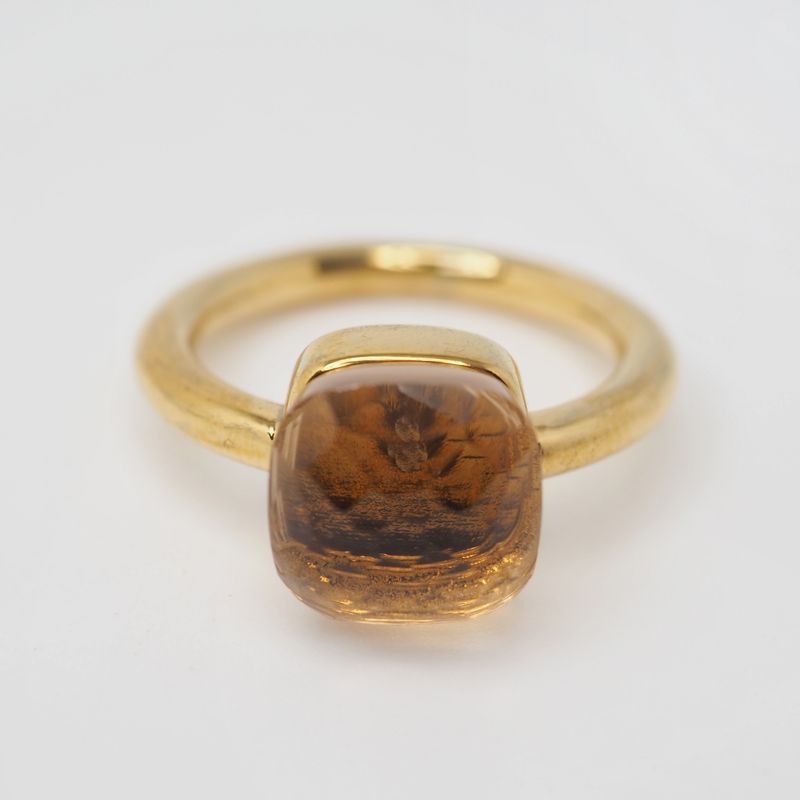 Adele ring beige glasstein