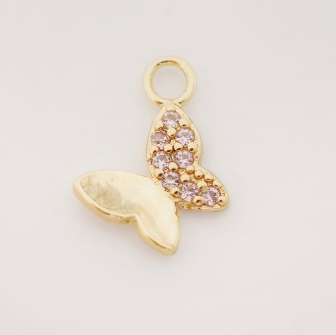 Hovedbilde Charm sommerfugl rosa