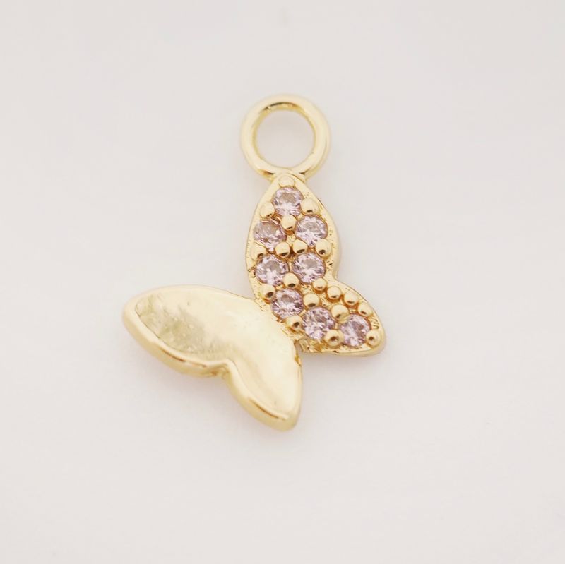 Charm sommerfugl rosa