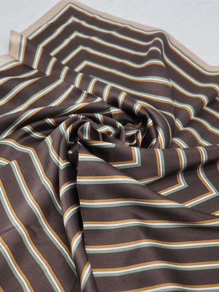 Hovedbilde Satengskjerf striper beige og brun