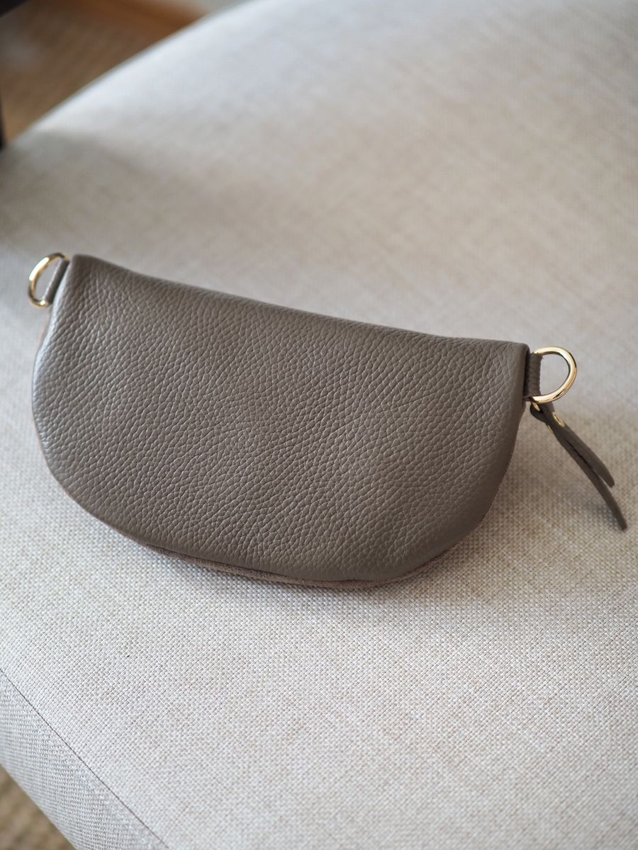 Skinn Bumbag semsket taupe