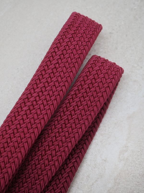 Flettet elastisk belte bordeaux 